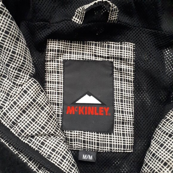 McKinley Aquamax Eon Black and Grey Plaid Print Nylon Jacket - Picture 7 of 16
